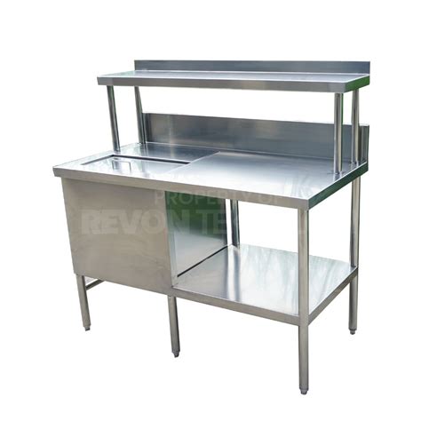 Ice Bin Stainless Kombinasi Work Table Shap Revon