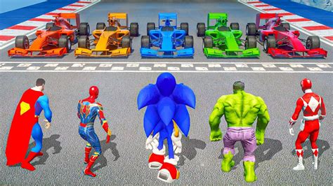 Spiderman F Cars Racing Challenge Competition With Team Spider Man