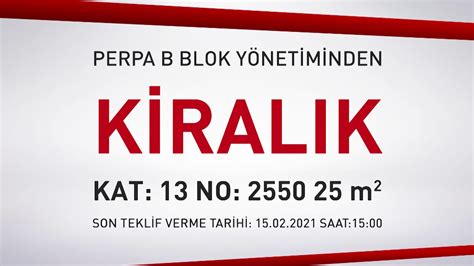 PERPA B Blok Yönetiminden Kiralık PERPA TV