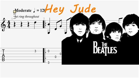 Hey Jude Beatles Guitar Tab Fingerstyle Guitar Tutorial Youtube