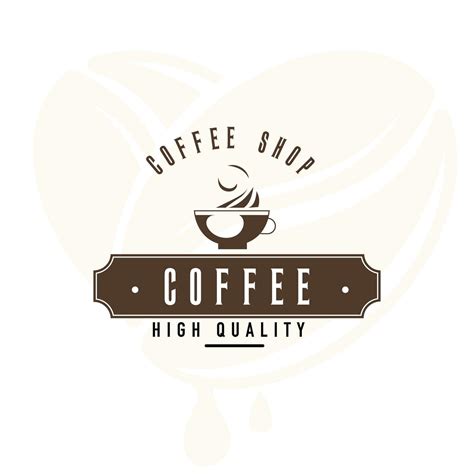 Coffee Logo Vector Illustration Emblem Set Design On Black