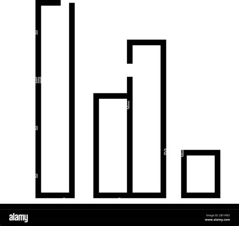 Comparison chart line icon, concept sign, outline vector illustration ...