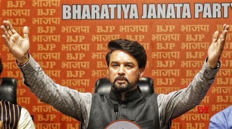 New Delhi Union Minister Anurag Thakur Addressing A Press Conference