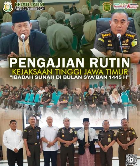 Kejaksaan Tinggi Jawa Timur Gelar Pengajian Rutin Bulan Sya Ban H