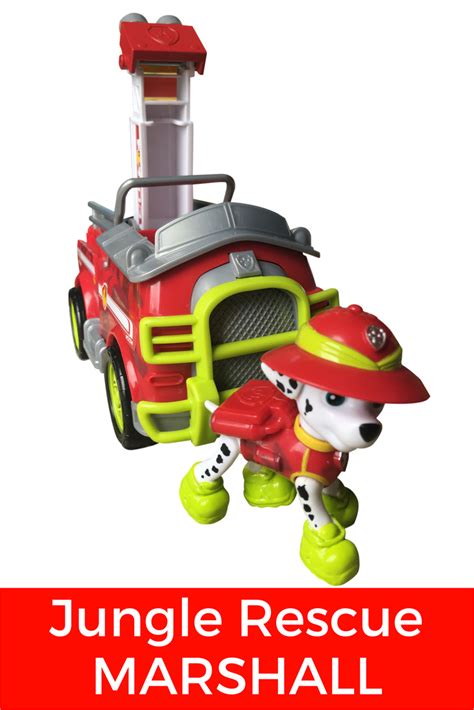 It S The Paw Patrol Jungle Rescue Marshall Fire Truck Toy To The Ruff