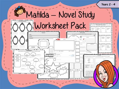 Matilda Book Study Worksheet Pack Teaching Resources