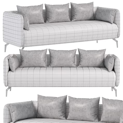 Modern Houndstooth Upholstered Sofa By Homary 3D Model CGTrader