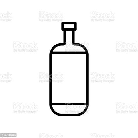 Bottle Line Icon Alcohol Icon Editable Stroke Design Template Vector Stock Illustration