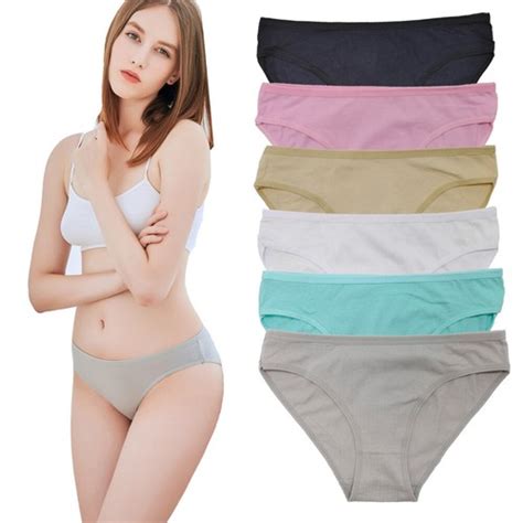 6 Pack Womens Cotton Panties Sexy Bikini Underwear Seamless Full Lingeries Brief EBay