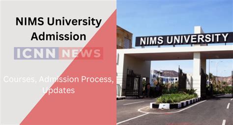 Nims University Admission 2024 Courses Admission Process Last Date