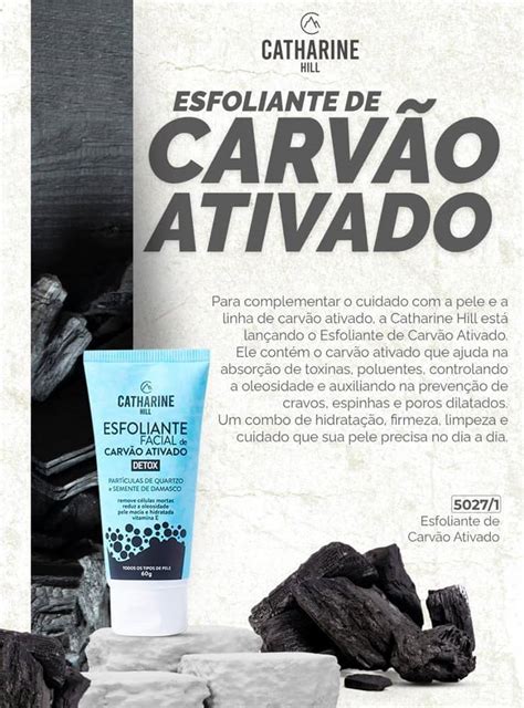 Esfoliante Facial Catharine Hill Carv O Ativado Detox Beleza Na Web