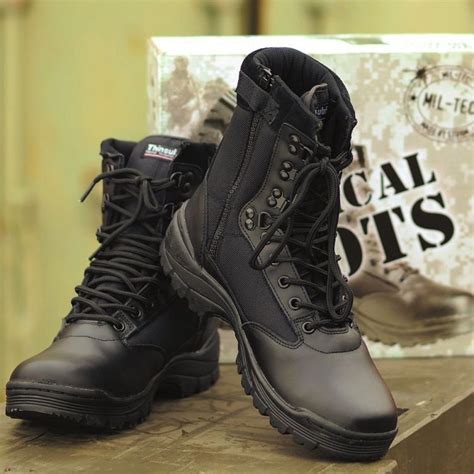 Mil Tec Tactical Boots With YKK Zipper Black Mökkimies