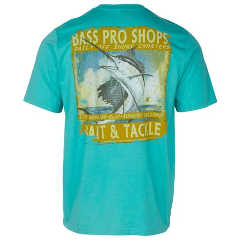 Bass Pro Shops Daily Offshore Charters Short Sleeve Pocket T Shirt For Men Cabelas