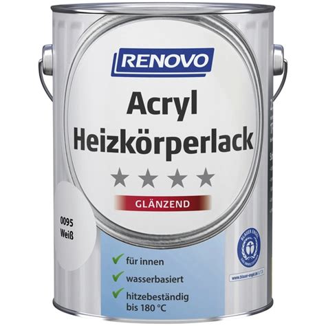 RENOVO Acryl Heizkörperlack glänzend weiß hagebau at