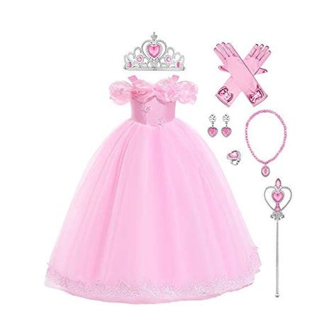 IMEKIS Déguisement de princesse Cendrillon pour fille Costume de