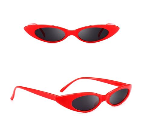 Small Cat Eye Sunglasses In Black White Red Or Pink Cwc Classy