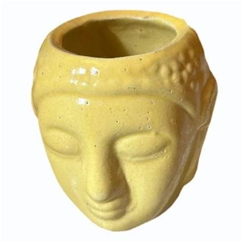 Yellow Ceremic Buddha Ceramic Pot For Interior Decor At Rs 119 In New