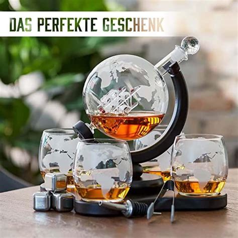 Das Geschenk F R Echte Whiskey Liebhaber Globus Whiskey Set Ml