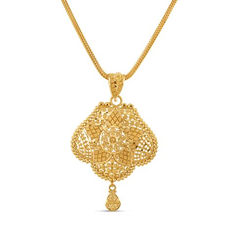 Ct Real Gold Pendant Inches Jali Filigree Collection