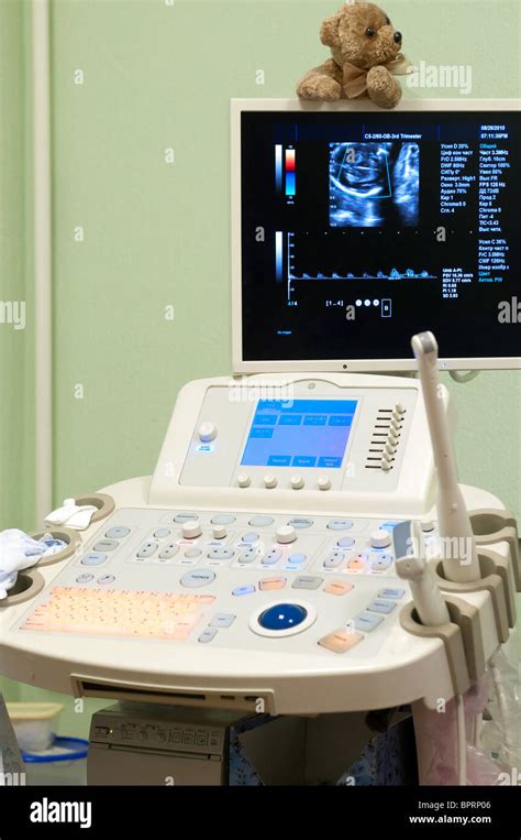 Medical Equipment ultrasound scanning. Diagnosis of pregnancy Stock ...