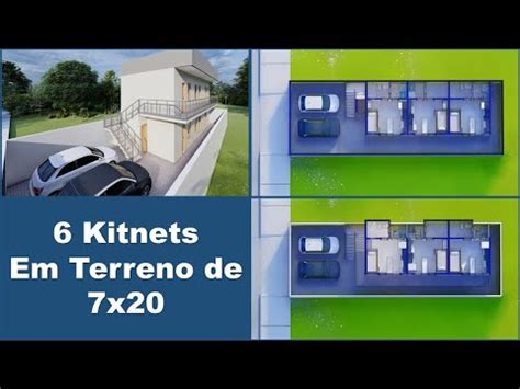 Projeto De 6 Kitnets Para Alugar Em Terreno De 7 X 20 Ideia P Investir