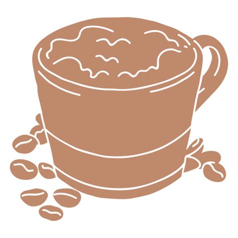 Tasse Kaffee Mit Kaffeebohnen Darin Png Und Svg Design Für T Shirts