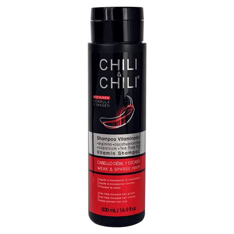 Chili And Chili Shampoo Black Con Arginina 500 Ml Chili And Chili Control