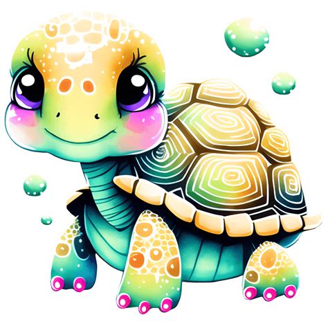 Kawaii Tortoise Graphic · Creative Fabrica