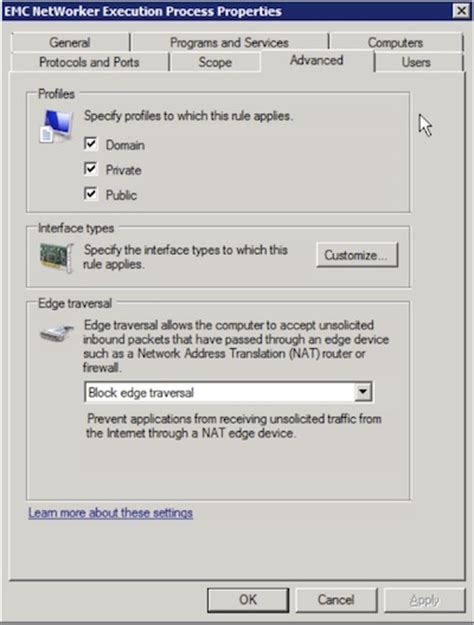 NetWorker Firewall Configuration on Windows | Data Protection Hub