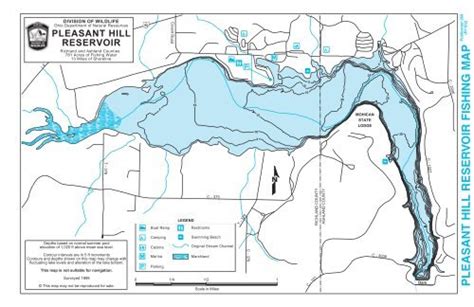 Pleasant Hill Reservoir Fishing Map Ohio Department Of Natural