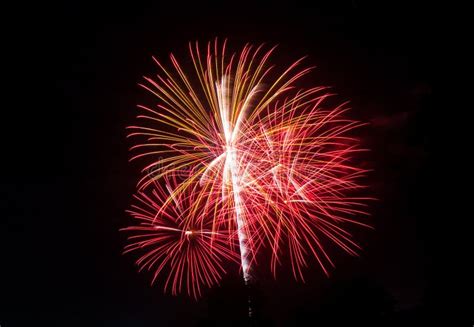 New Year Celebration Fireworks. Stock Photo - Image of bright ...