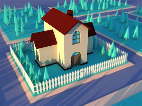 Cute Cartoon Private House Variation 3 3d Model By Malibusan