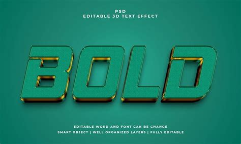 Premium PSD Bold 3d Editable Psd Text Effect With Background