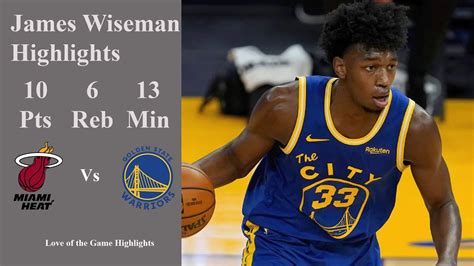 James Wiseman Points Vs Heat Nba Highlights Youtube