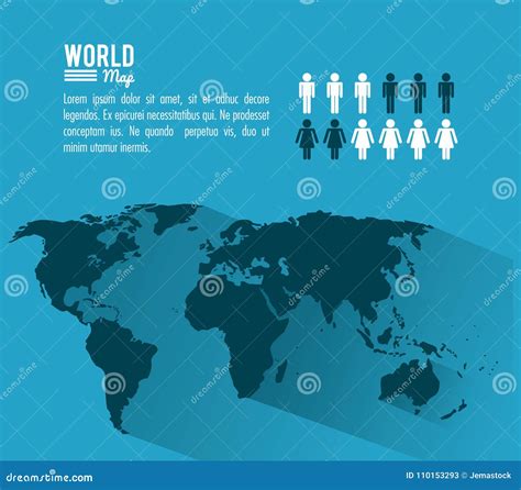 Mapa Do Mundo Infographic Ilustra O Do Vetor Ilustra O De Elemento