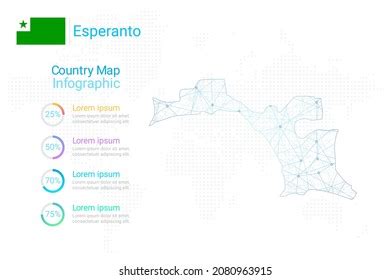 Esperanto Map Elements Infographics Template Vector Stock Vector ...