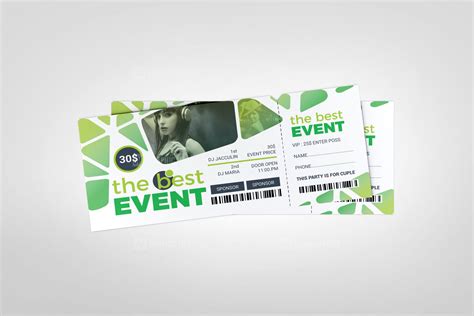 Best Event Ticket Design Graphic Mega Graphic Templates Store