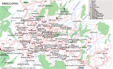 Shillong City Map - shillong india • mappery