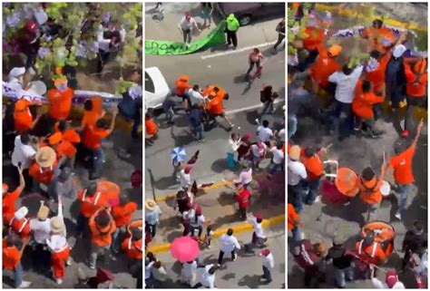 Video As Fue La Pelea Entre Simpatizantes De Mc Y Morena En Jalisco