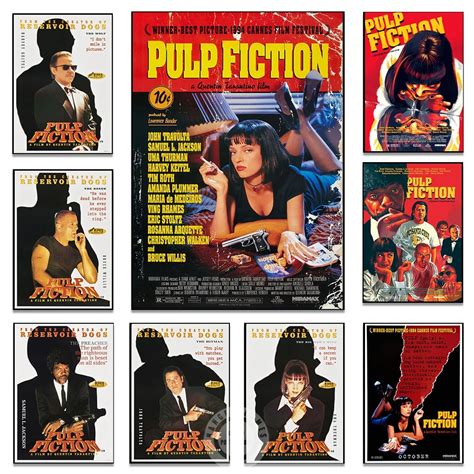 Pulp ficção filmes clássicos imprime comédia crime filme cartaz retro