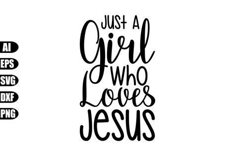 Just a Girl Who Loves Jesus Svg Gráfico por creativekhadiza124