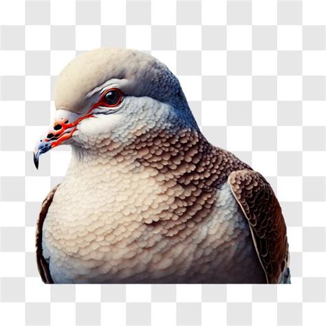 Download Brown and White Pigeon with Tilted Head PNGs Online - Creative ...