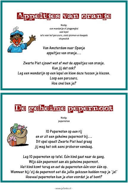 Onderwijs En Zo Voort Sinterklaas Spelletjes Het