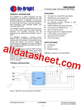 OB3362F Datasheet PDF List Of Unclassifed Manufacturers