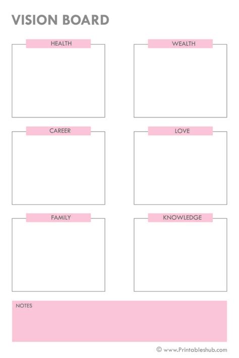 Free Printable Blank Vision Board Templates [pdf Included] Printables Hub