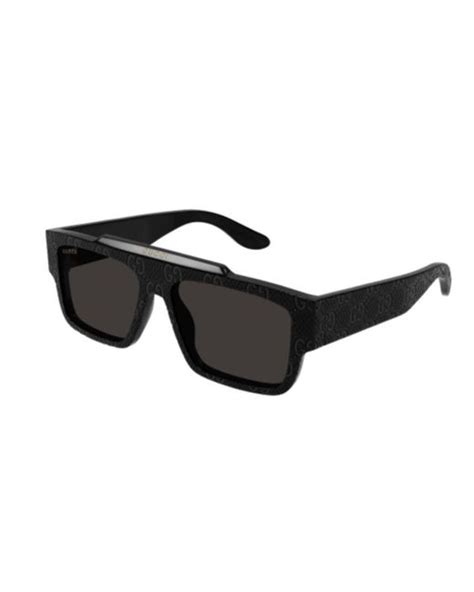 Gucci Rectangular Frame Sunglasses In Black For Men Lyst