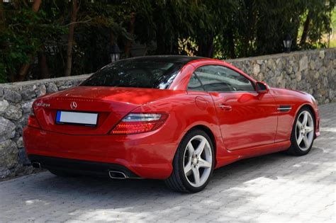 Gaziveren Cyprus Red Mercedes Benz In The Parking Lot Near