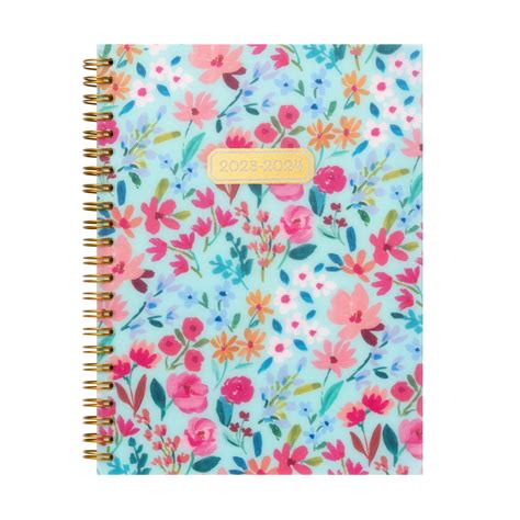 2023-2024 Mintgreen Weekly/Monthly Spiral Planner, 6"x8", Ditsy Floral ...