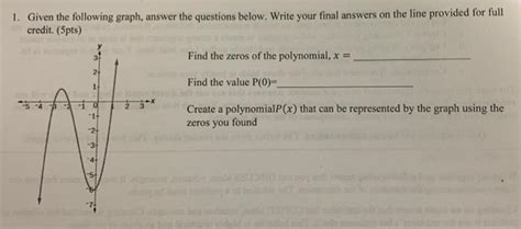 Solved 1. Given the following graph, answer the questions | Chegg.com 