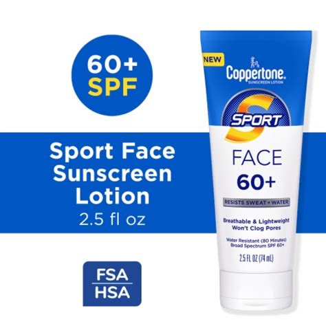 Coppertone Sport SPF 60 Face Sunscreen Lotion 2 5 Fl Oz King Soopers